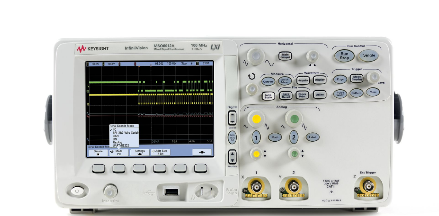 Mixed Signal Oscilloscope (MSO6012A, 100 MHz, 2 Analog and 16 Digital Channels)